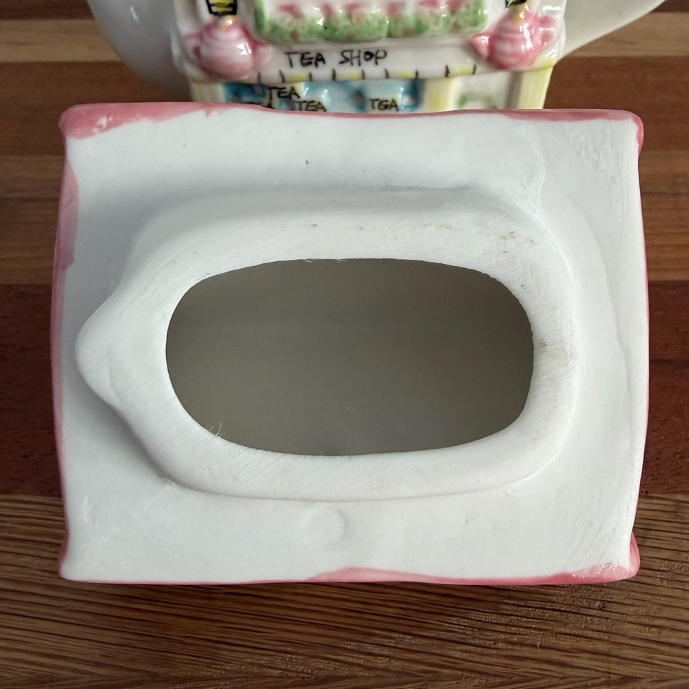 Tea Shop Shaped Ceramic Teapot Cottage Decor - Picture 5 of 7